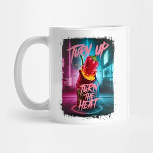 Turn Up The Heat, Hot Sauce Graffiti Design Mug